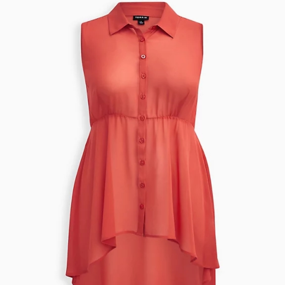 Torrid Chiffon Babydoll High Low Tunic